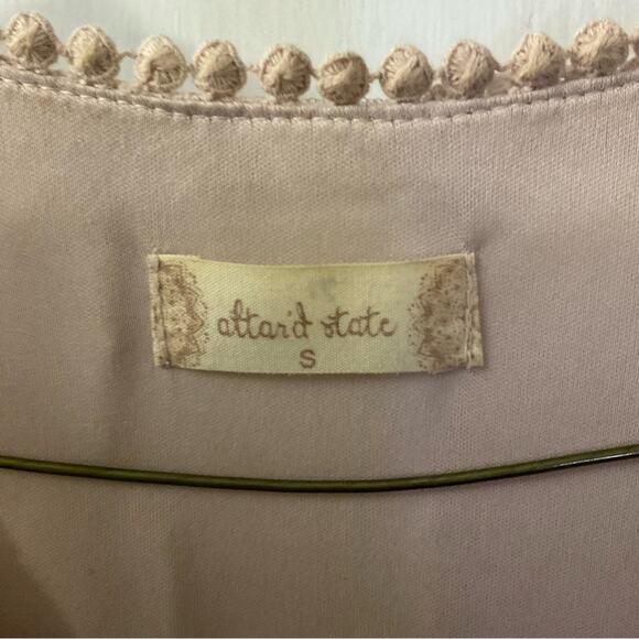 Altar’d State Blush Lace Overlay Dress M Lined S Boho Cottagecore Coquette Girl - Picture 5 of 10